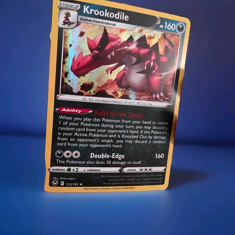 Pokemon Krookodile 113/195 Swsh12: Sword & Shield - Silver Tempest Holo